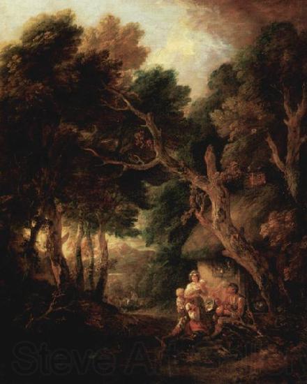 Thomas Gainsborough Pfeiferauchender Bauer vor der Huttentur Spain oil painting art